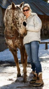 horse hugging woman