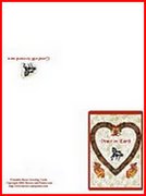 gold heart with horse card